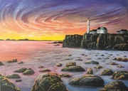 Obraz akrylowy na płótnie 50x70 cm "Zachód słońca"