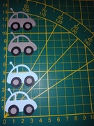 Papierowe scrapki - ciężarówki zestaw 4szt.