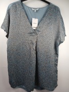 Bluzka NEXT 100% wiskoza wzorzysta boho luźna lekka rozm 42 XL