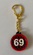 Brelok numeryczny 69 do kluczy wydruk 3D  PETG