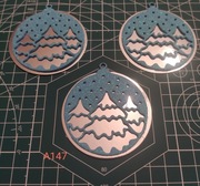 SCRAPKI KRAKÓW Boże Narodzenie Zimowy Pejzaż - Bombki 3 szt. (A147)