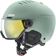 Kask Uvex Wanted Visor Oxid Green z szybą Mirror Gold 54-58cm