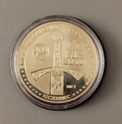 Moneta medal numizmat 10 miedziaków królewskich Mieszko I Szczerbiec Miecz