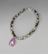 Bransoletka handmade z połyskujących koralików