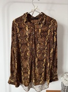 ZARA koszula z motywem zwierzęcym S długi rękaw wąż