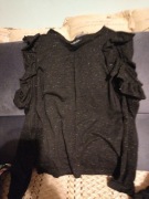 Bluzeczka 152 czarna z połyskiem 