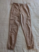 Beżowe eleganckie bawełniane spodnie joggery Gap ok. 152 - 158 jak nowe