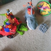 Zabawki imaginext, rekin, krokodyl, smok