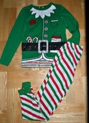 4^ świąteczna piżama bawełna Elf Skrzat 9/10 Lat_140 cm