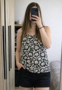 Elegancka bluzka szerokie ramiączka wzór w kwiaty Atmosphere r. 38