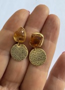 Srebrne Nowe Kolczyki z Kalcytem