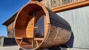 Sauna ogrodowa. Beczka. Okazja. Z piecem 