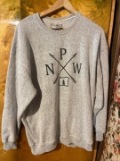 Szara bluza męska misiowata w dotyku rozmiar XL wysokiej jakości tkanina