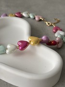 Kolorowy naszyjnik zezu jewelry serca dmuchane