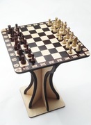 STÓŁ SZACHOWY, SZACHY, SZACHOWNICA, STOLIK, FIGURY