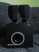 GŁOŚNIKI KOMPUTEROWE TRACER 2+1 wzmacniacz +2 kable MiniJack 5M audio black