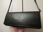 Torebka damska Franco Bellucci - skórzana, czarna, z kryształkiem