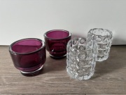 Zestaw. 4 x świecznik Ikea Flest & Glansig na tealighty