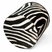 BENTONI - Okrągła pufa dekoracyjna - ZEBRA