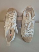 Trampki koronkowe boho białe 38