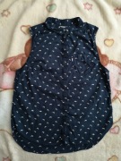 Elegancka wzorzysta granatowa koszula bez rękawów Levi's Levis 36 jak nowa