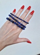 Zestaw 3 bransoletek na gumce z naturalnych kamieni - SODALIT