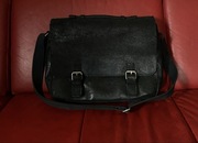 Torba na ramię listonoszka skórzana leather czarna black