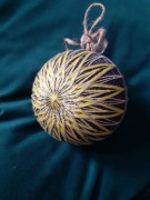 Bombka choinkowa rękodzieło haft temari