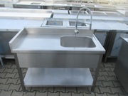 Zlew Gastronomiczny 1 Komorowy Z Półką 120/60/85