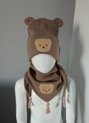 Czapka z uszami i chusta handmade 
