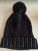 Ciepła czapka z kryształkami kryształki ciepła zimowa zima 