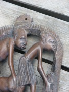 Afrykańska Maska Rzeźbiona Drewno Heban?