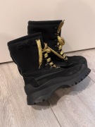 Buty za kostkę czarne, trapery, gruba podeszwa, Made in Italy  rozmiar 38