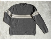 Tommy hilfiger szary ciepły sweter M jesień jak nowy okazja