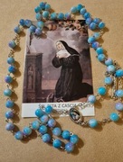 różaniec z Cascia św.Rita+obrazek j.Polski 