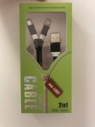 Kabel USB 2w1 Lightning + Micro USB | iPhone Android | NOWY