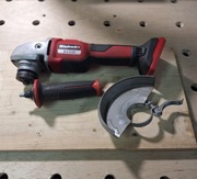 Szlifierka kątowa akumulatorowa AXXIO  uszkodzona.