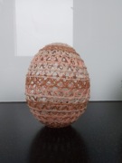 Ażurowe jajko wielkanocne 3D z kordonka pisanka 