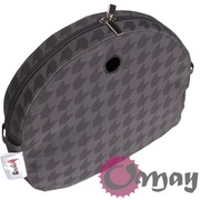 Grafitowy organizer do Obag MOON LIGHT pepitka połysk ML szary wkład OMAY