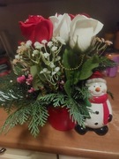 Świąteczny bukiet z mydlanych kwiatów