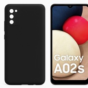 Etui gumowe czarne Samsung Galaxy A02S 