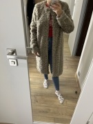 Sztuczne futro H&M 40 brązowe beżowe