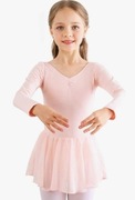Dziewczęca sukienka baletowa, sukienka do baletu pudrowy róż r. 120