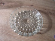 talerz talerzyk spodeczek szkło ozdoba PRL