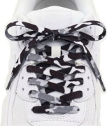 Modne Sznurówki Black ABC CAMO | Styl Streetwear Custom Kamuflaż Wzór Małpa