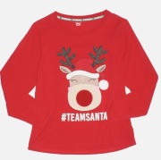 PRIMARK_Cudna BLUZKA T-shirt_męska czerwona RUDOLF ŚWIĘTA_L