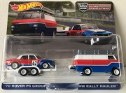 Hot Wheels Premium Team Transport '70 Rover P6 Group 2 & HW Rally Hauler
