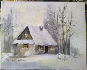 Obraz malowany ręcznie, akryl, 30cm x 24cm.