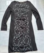 Sukienka czarna na długi rękaw Phase Eight r. 16 