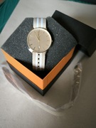 Gentleman Selection zegarek męski beżowy idealny prezent dwa paski datownik